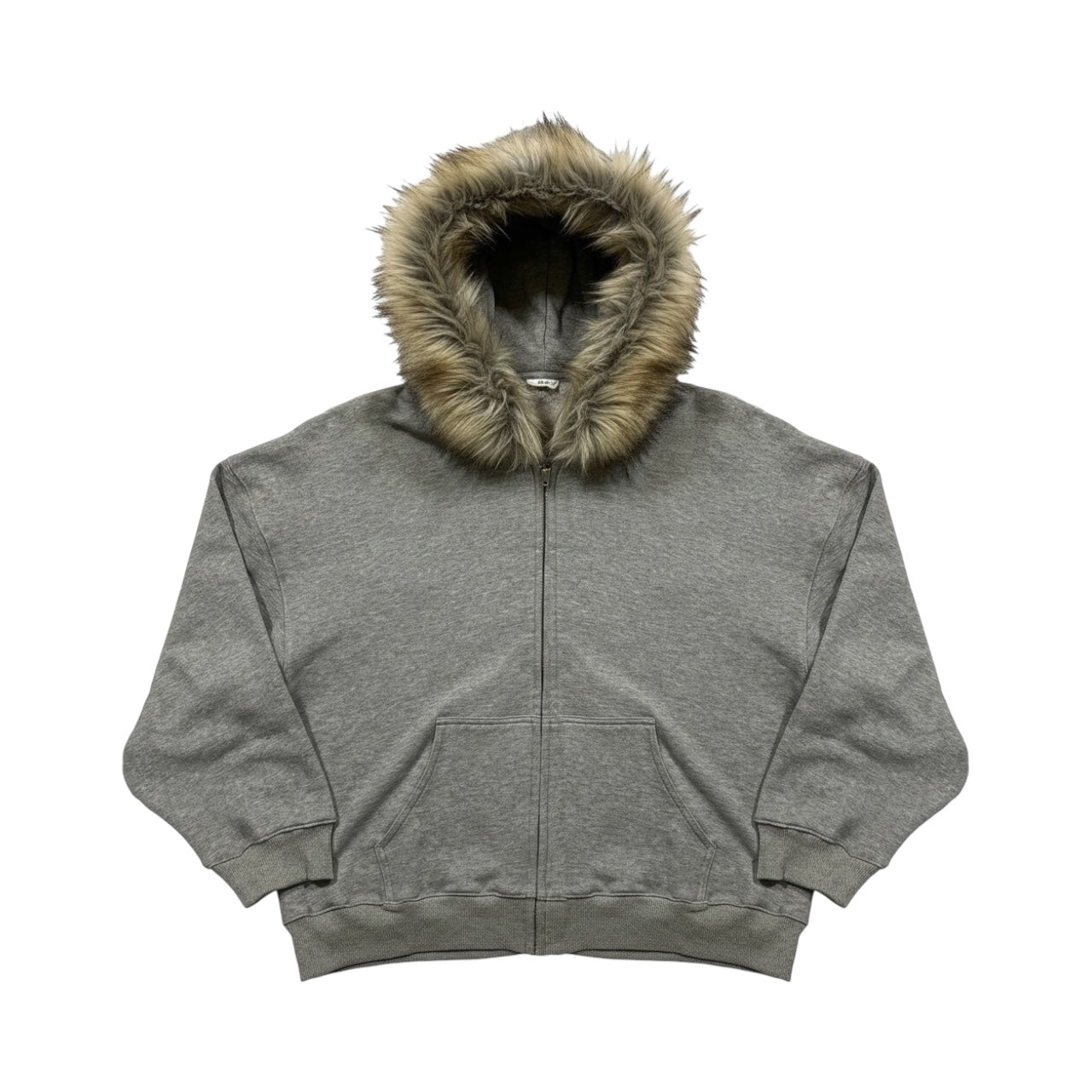 Fur hood zip