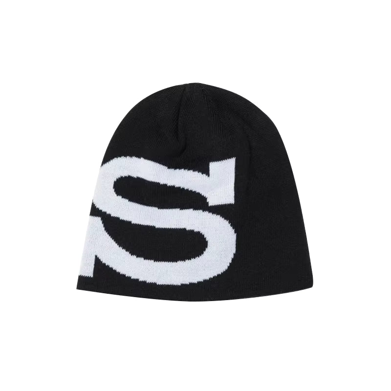 Knitted Beanie Hat Letter S